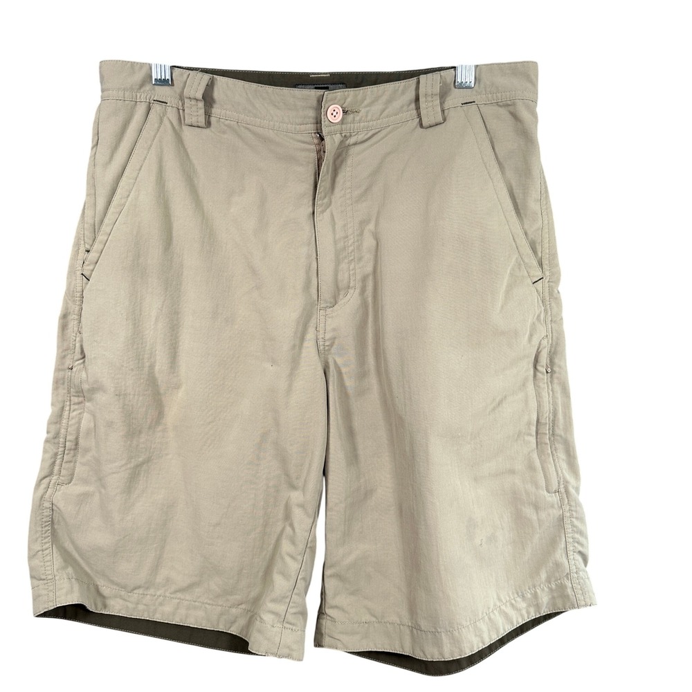 REI Co-op Sahara Shorts Nylon Hiking‎ Travel Khaki Mens Size 32 UPF 50+